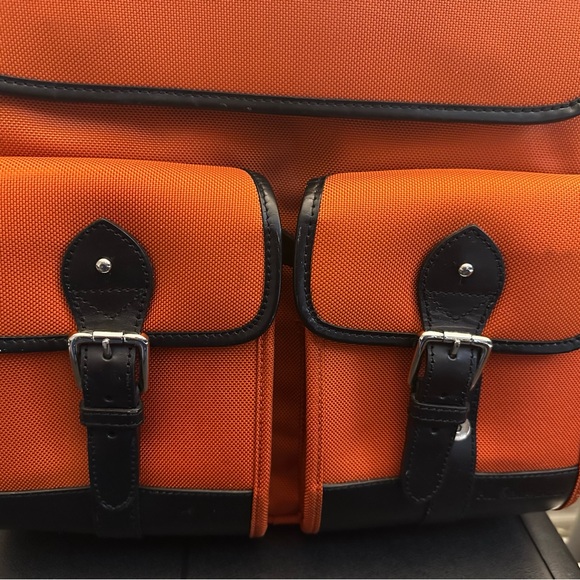 Ralph Lauren- men- extra large backpack- orange with black trims - pre loved - Picture 2 of 11
